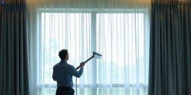 Commercial curtain stain removal service mermaid-waters hotels offices restaurants