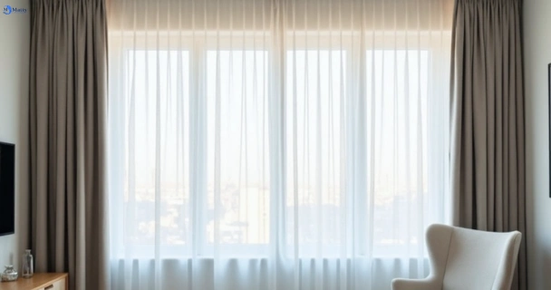 Freshly steam cleaned curtains in mermaid-waters QLD